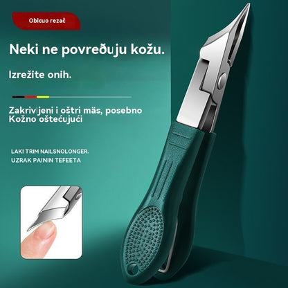 🔥【Set od 3 dijela】✂️💅Nova ultra tanka kutna škarica za nokte za kućnu manikuru