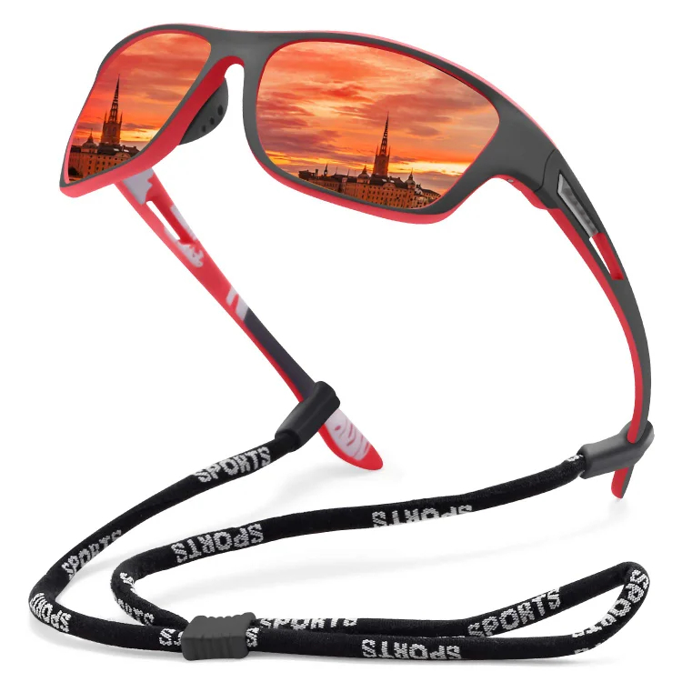 🚵‍♂️😎【Reducere 50% 🔥】🕶⚡ Ochelari de soare sport pentru bărbați, polarizați, cu lentilă reflectorizantă reală, moderni și rezistenți la praf, ideali pentru ciclism în aer liber