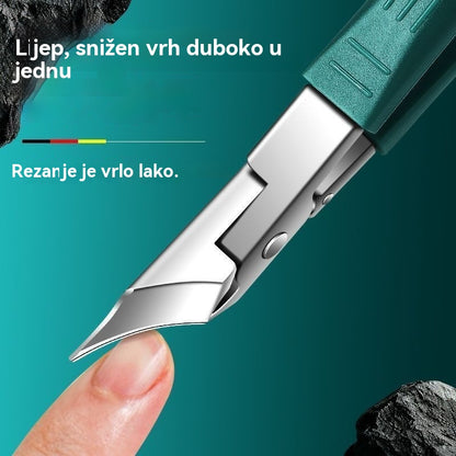 🔥【Set od 3 dijela】✂️💅Nova ultra tanka kutna škarica za nokte za kućnu manikuru
