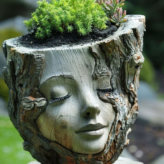 🌷Květináč Stump Girl - Ozdobte si dvůr a zahradu --4089485