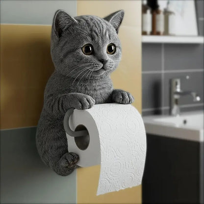 🐱【Az év forró kiárusítása】💥Aranyos macskás WC-papír tartó✨📦Ingyenes szállítás – raktáron