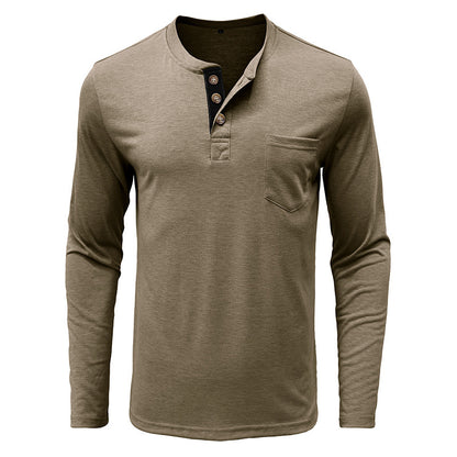 🤩【Časově omezená sleva】【M-3XL】Pánské tričko s dlouhým rukávem z bavlny a lnu - 4042468