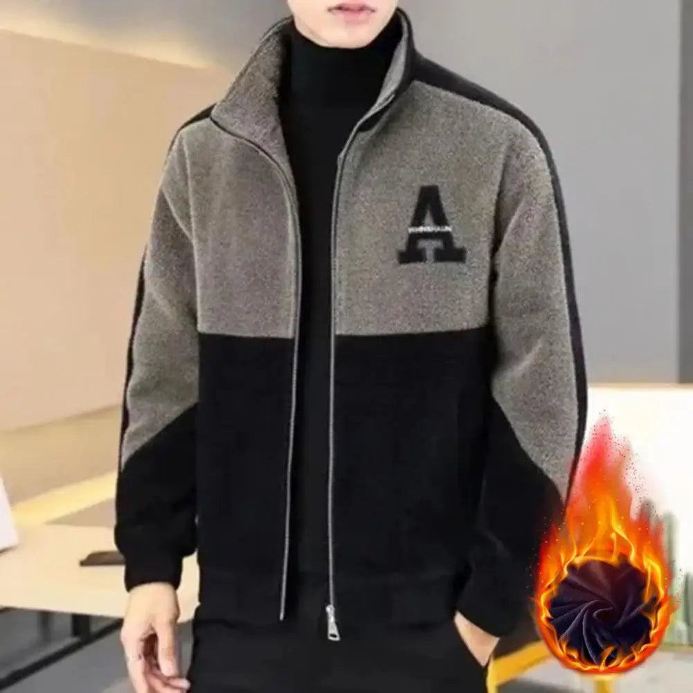 🐏【Sleva -39%🔥🔥】Pánská bunda s vysokým límcem, přiléhavým střihem a hřejivá.