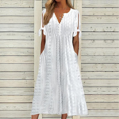 💋【🏆Bestseller】【S-5XL】😍Jednoduché dámské šaty větší velikosti v jednobarevné, volné a ležérní.