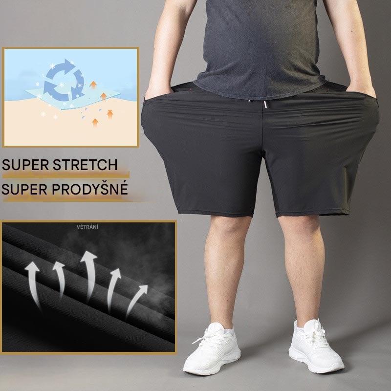 ❄🆒👖【Kup 1, získej 1 zdarma 😍】【M–4XL】Velkých velikostech letní pánské sportovní šortky z ledového hedvábí, pro muže 60–140 kg