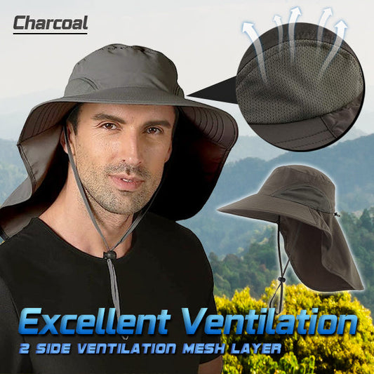 🆒👒 【Kup 1, získej 1 zdarma 🔥】😍 Letní venkovní sluneční klobouk proti UV záření, s ochranou krku