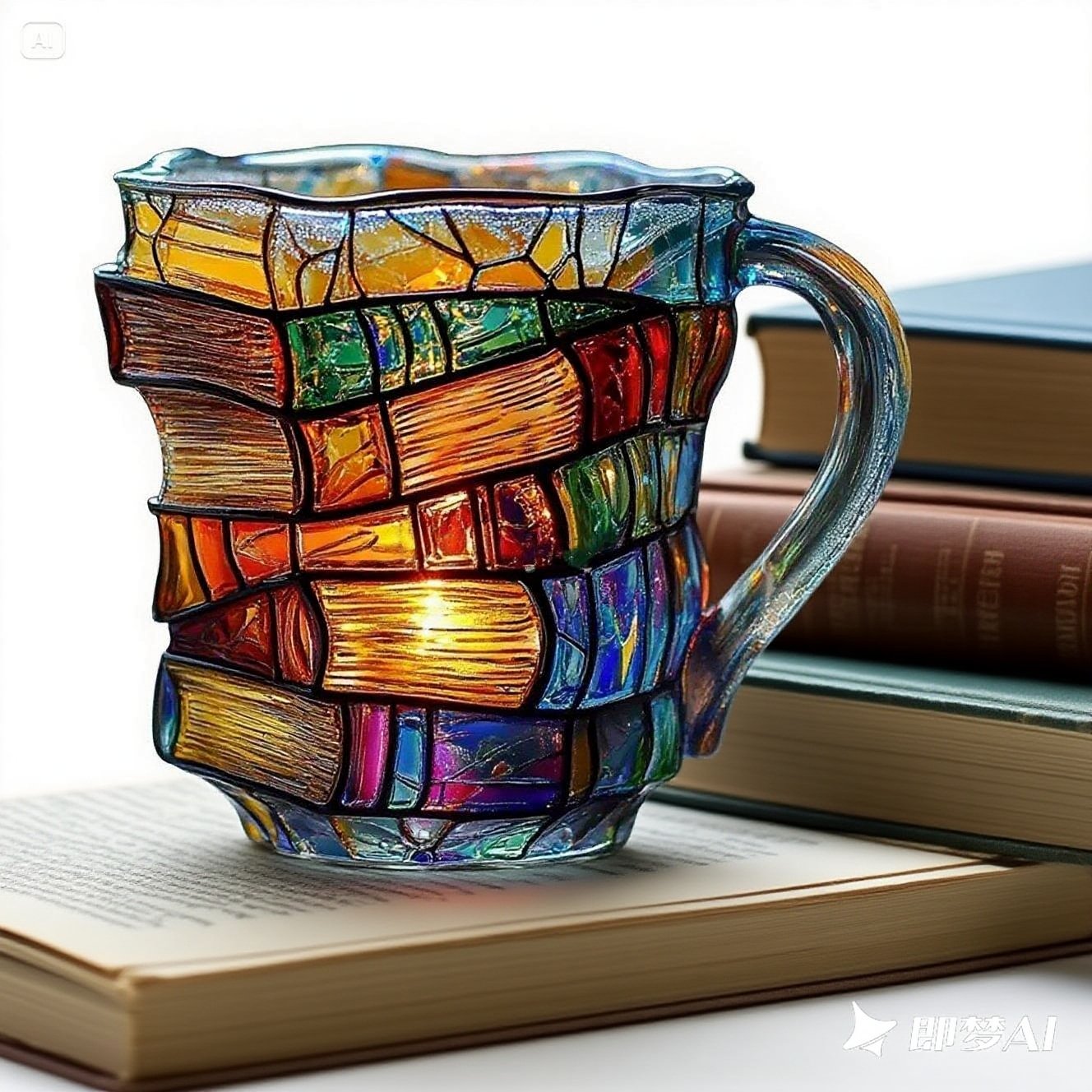 ☕【-50% kedvezmény 🔥】📚3D festett könyv alakú kávésbögr