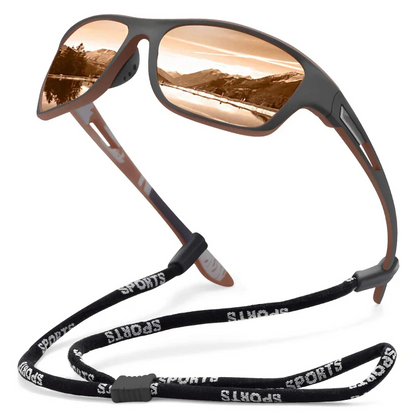 🚵‍♂️😎【Reducere 50% 🔥】🕶⚡ Ochelari de soare sport pentru bărbați, polarizați, cu lentilă reflectorizantă reală, moderni și rezistenți la praf, ideali pentru ciclism în aer liber