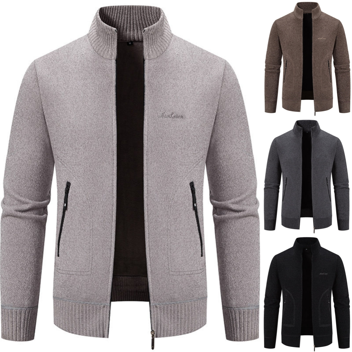 ⛄ Sezónní sleva -46% 🔥🔥【S-4XL】Nový pánský pletený kardigan, zateplený, s límcem, business casual