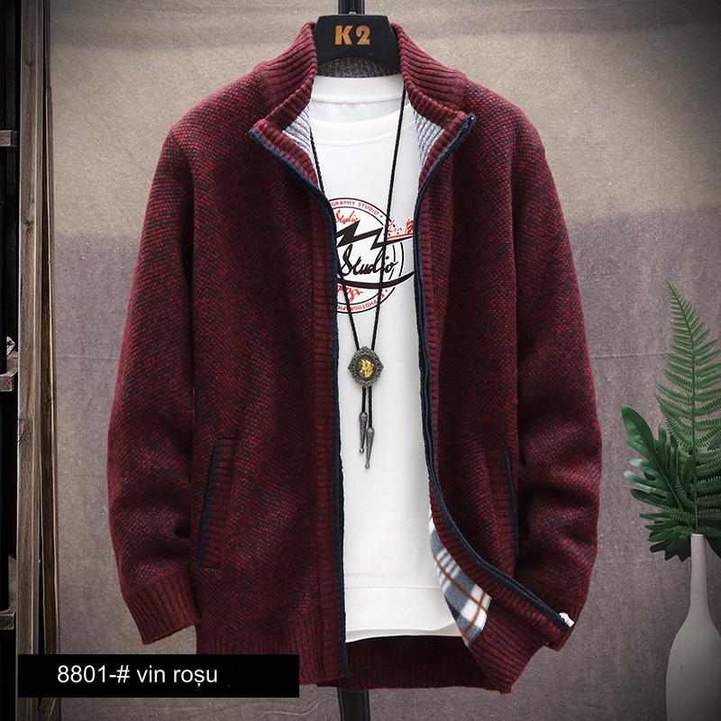 👔【L-4XL】Új őszi és téli darabok bársony kötött kardigánnal és vastag, hozzá illő kabáttal