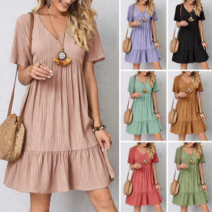 🌈👗【Kupte 1 a získejte 1 zdarma🔥】🏆【S-3XL】😍 Dámské velké bavlněné a lněné šaty, k dispozici více barev