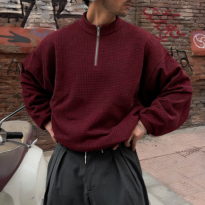 🔥Popust -47%🔥Muška majica s ovratnikom i patentnim zatvaračem