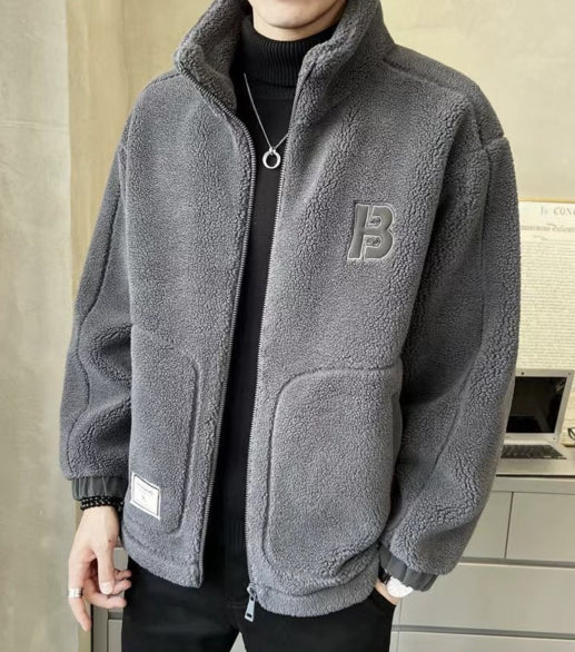 ⛄【L-6XL】Zimní fleecová bunda, bavlněná bunda, zesílená bavlněná bunda z jehněčí vlny, teplá bunda