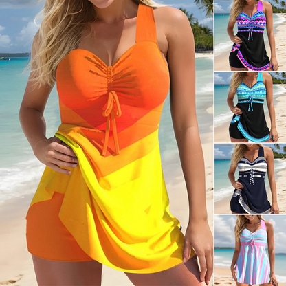 🏖️🌈【Kupte 1 a získejte 1 zdarma 🔥】【S-5XL】✨ 2025 nový styl, velké dámské plavky s potiskem, rychleschnoucí látka