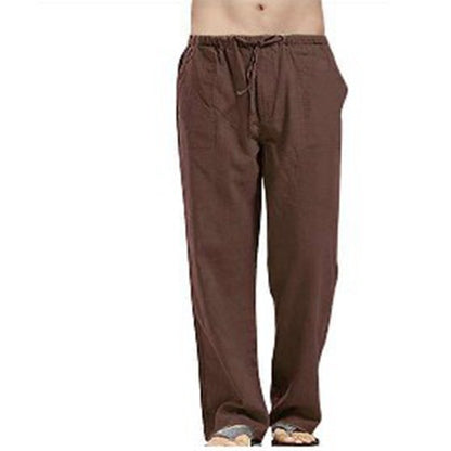 💥😎【50% kedvezmény 🔥】【S–5XL】🌈 Nagyméretű férfi szabadidőnadrág pamutból és lenből, 12 színben