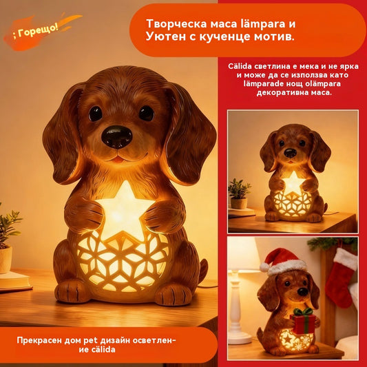 🐶💡50% отстъпка🔥 Сладка лампа-кучешка статуетка за домашен декор, идеална за декорация или като подарък