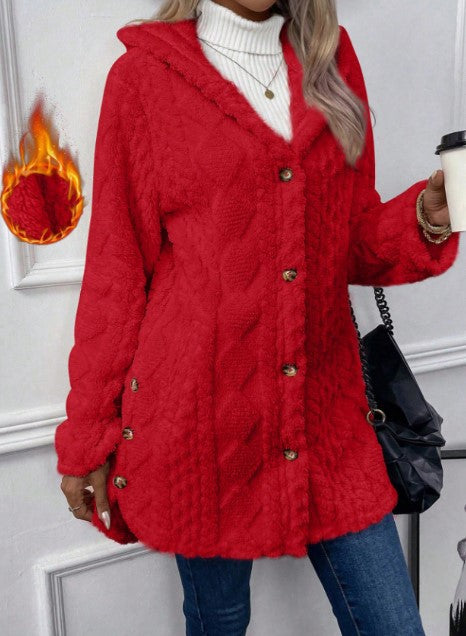 🔥【S-5XL】🍂☃️💖2025 Дамско есенно-зимно топло поларено яке с качулка и обръщаща се повърхност