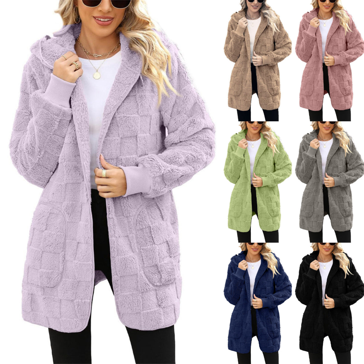 ☃️39% kedvezmény❄️[S-5XL]🌸Újdonság a téli szezonra: Női szabadidődzseki kockás polár anyaggal