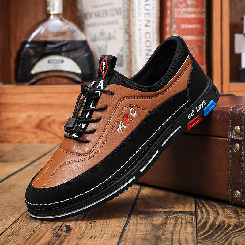 💯🔥【39-48】Pánská ležérní obuv do práce je vyrobena z nepromokavé a skvrnám odolné kůže s měkkou podrážkou pro pohodlné nošení.