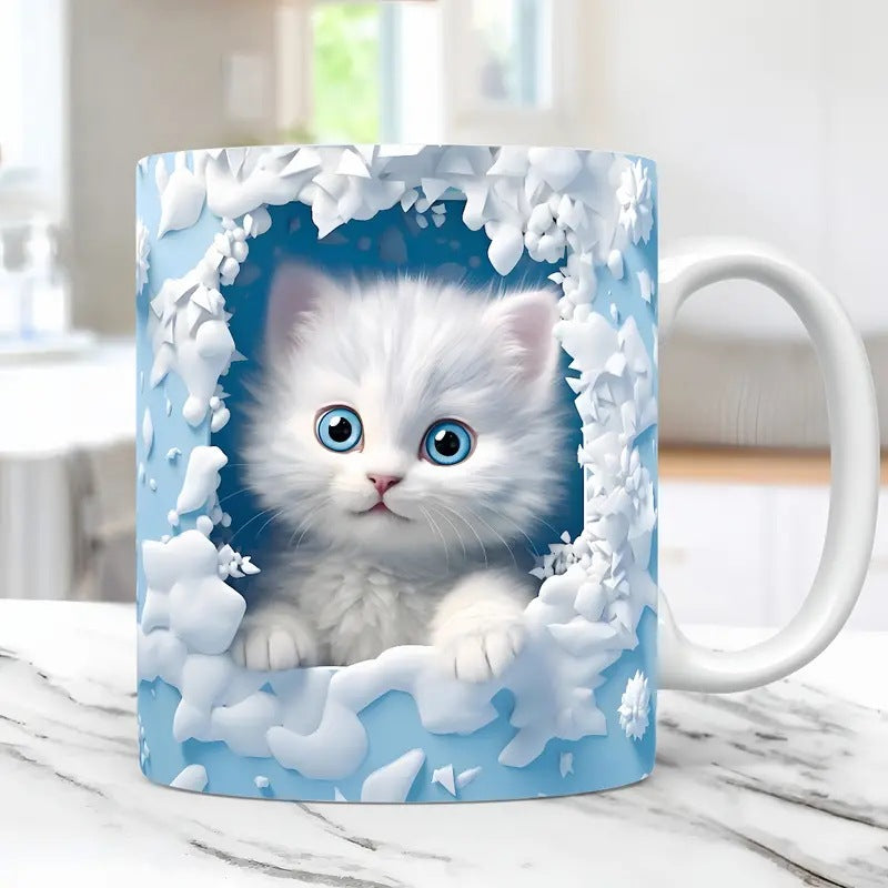 🐱【Kup 1, získej 1 zdarma✨】Kočičí hrnek na kávu / vodu 📦Doprava zdarma – skladem