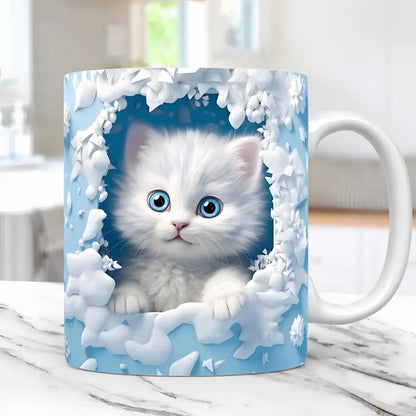 🐱【Kup 1, získej 1 zdarma✨】Kočičí hrnek na kávu / vodu 📦Doprava zdarma – skladem
