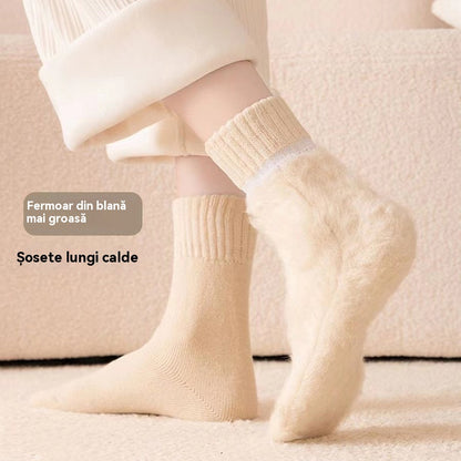 🔥【Cumpără 3, primești 3 gratis】🧦Șosete groase și călduroase din lână pentru iarnă, super groase și călduroase, elastice, mărimea 35-42
