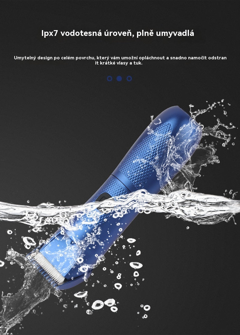 🔥Sleva -47%🔥 Pánský elektrický holicí strojek s digitálním displejem a zastřihovačem chloupků