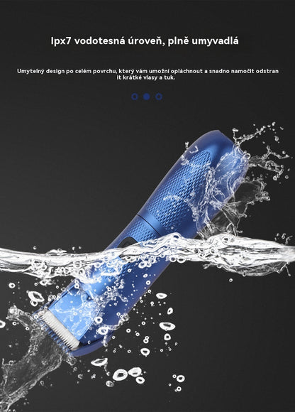 🔥Sleva -47%🔥 Pánský elektrický holicí strojek s digitálním displejem a zastřihovačem chloupků