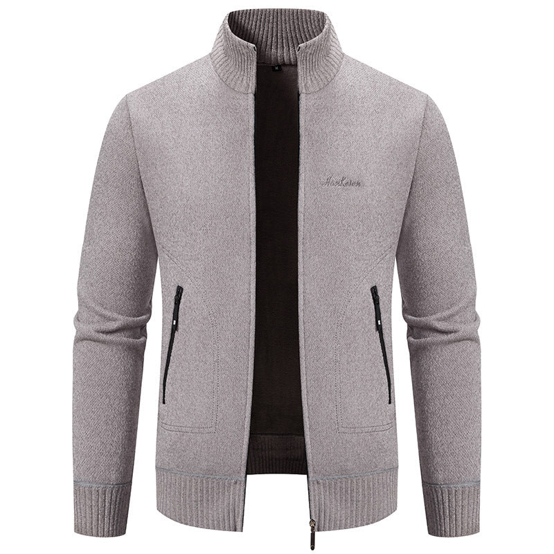 ⛄ Sezónní sleva -46% 🔥🔥【S-4XL】Nový pánský pletený kardigan, zateplený, s límcem, business casual