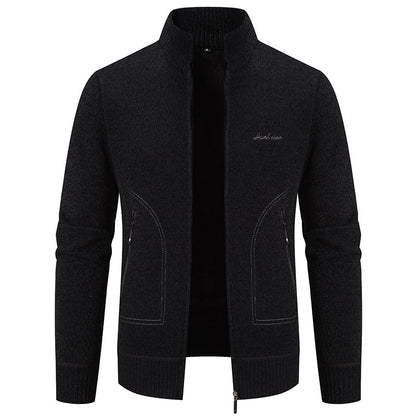 ⛄ Sezónní sleva -46% 🔥🔥【S-4XL】Nový pánský pletený kardigan, zateplený, s límcem, business casual