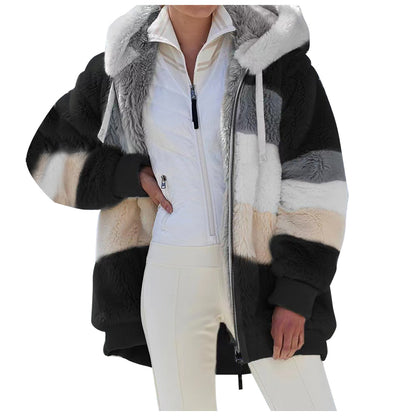 🔥🔥【Időben korlátozott akció】【49% kedvezmény】【S-5XL】Őszi-téli női plüss kapucnis kabát