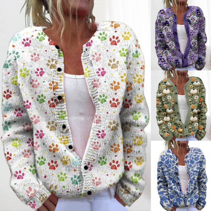 🌸【M-4XL】Teplý a pohodlný, ideální na podzim, Nový, módní a pohodlný dámský kardigan -4159056