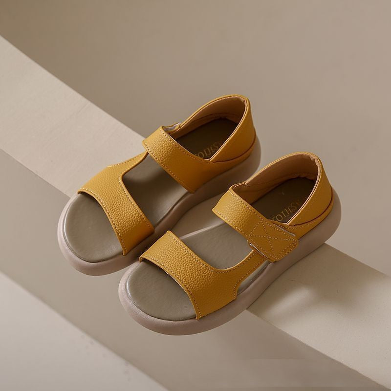 👡【35-43】 Retro letní sandály na jedné noze z měkké kůže s měkkou podrážkou -- 3973189