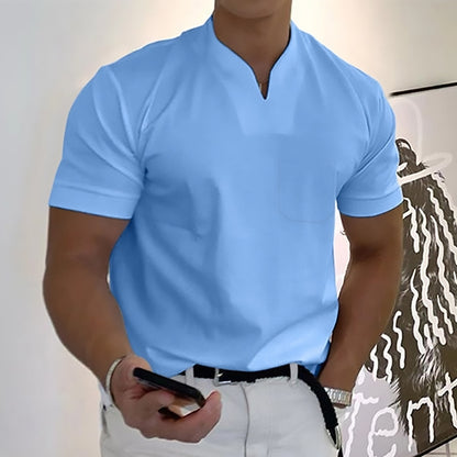 💪👔【Kup 1, otrzymaj 1 gratis 🔥】【S–5XL】💪😍 Męska sportowa koszulka polo z krótkim rękawem w dużych rozmiarach, elastyczna bawełniana koszulka fitness