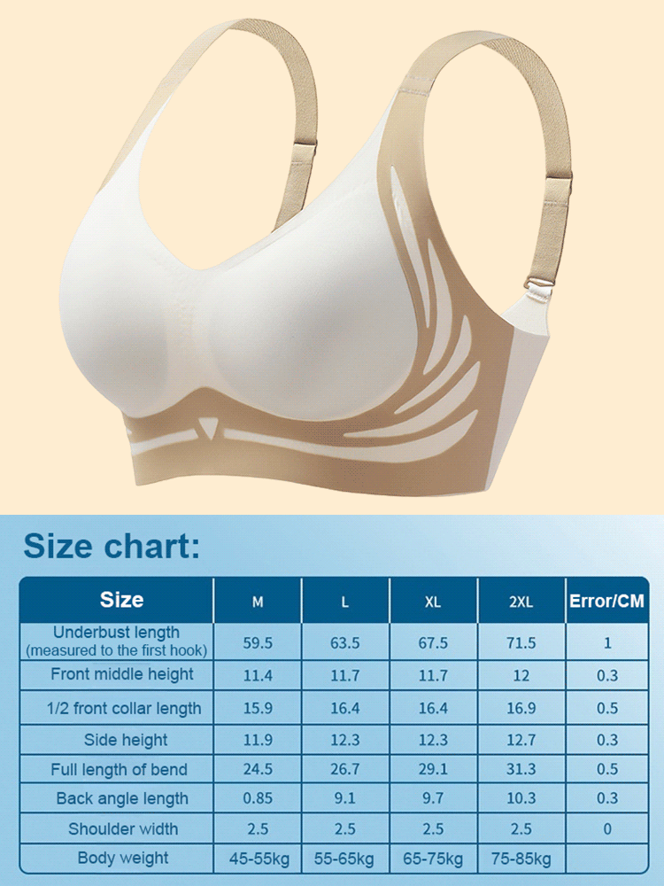 😍【Kupte 1 a získejte 1 zdarma】 Jednodílná podprsenka bez kostic pro mujer❤️【40-85 kg】.