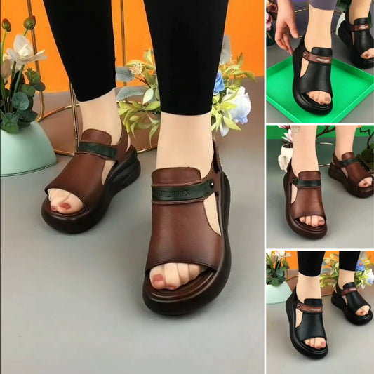 🔥【50% OFF】🔥Letní nové módní sandály na vysokém podpatku s tlustou podrážkou 2025