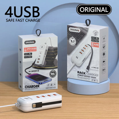 ⚡ USB prodlužovací kabel a přepěťová ochrana |4-portový Smart Hub, 30minutové rychlé nabíjení a přepěťová ochrana | Udržujte svůj počítač a cestovní vybavení v pořádku 🎄✨