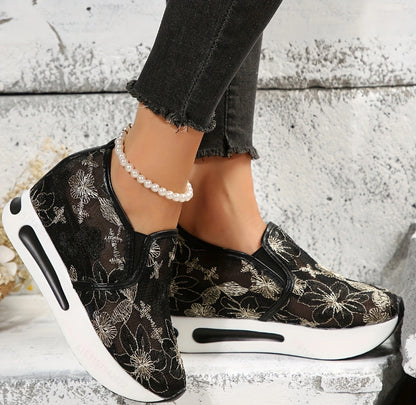 🌸👟【Sleva 50 % 🔥】【36–44】Dámské letní volnočasové tenisky ze síťoviny s hrubou podrážkou