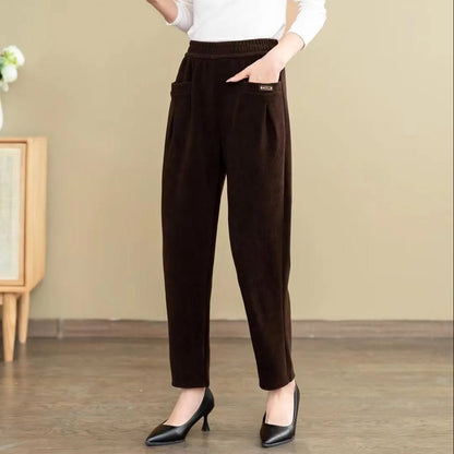 ✅【Téli kedvezmény -42% 🔥🔥】Női szabadidőnadrág tiszta pamutból, kordbársonyból