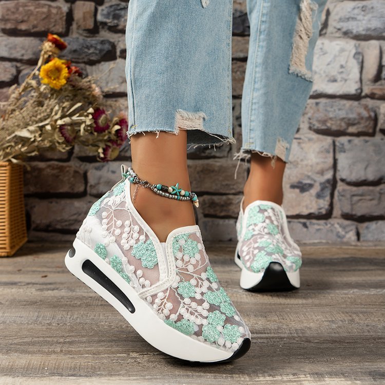 🌸👟【Sleva 50 % 🔥】【36–44】Dámské letní volnočasové tenisky ze síťoviny s hrubou podrážkou
