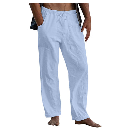 💥😎【50% kedvezmény 🔥】【S–5XL】🌈 Nagyméretű férfi szabadidőnadrág pamutból és lenből, 12 színben