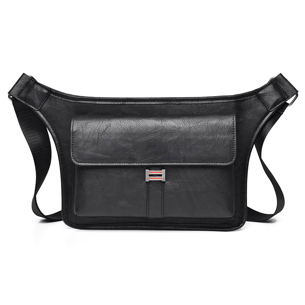 🎁 Sleva -47%🔥🔥 Pánská jednoduchá velkokapacitní nepromokavá kožená crossbody taška, přenosná sportovní taška přes hrudník