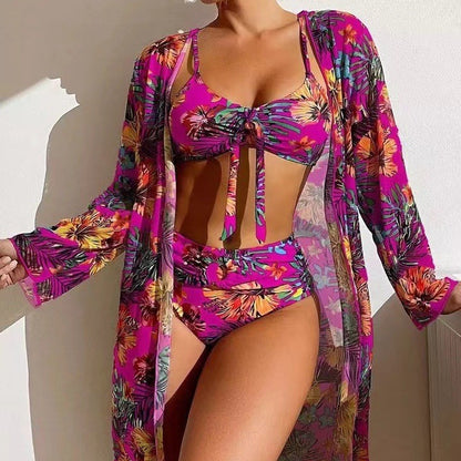 👙☀️【S-2XL】 2025 nový třídílný set plavek --4084344