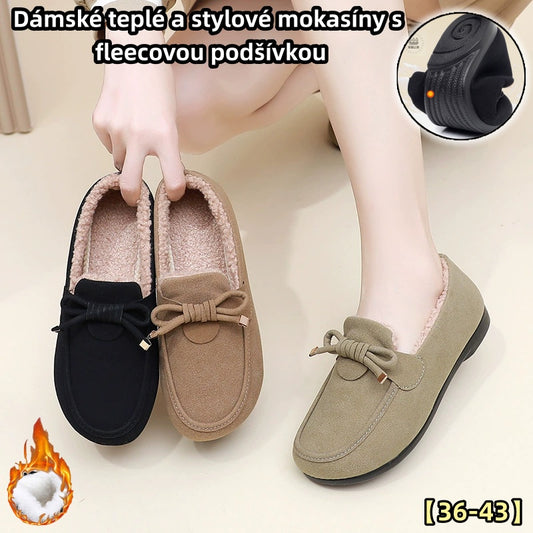 【Novinka 2026】50%off🔥 Dámské teplé a stylové mokasíny s fleecovou podšívkou