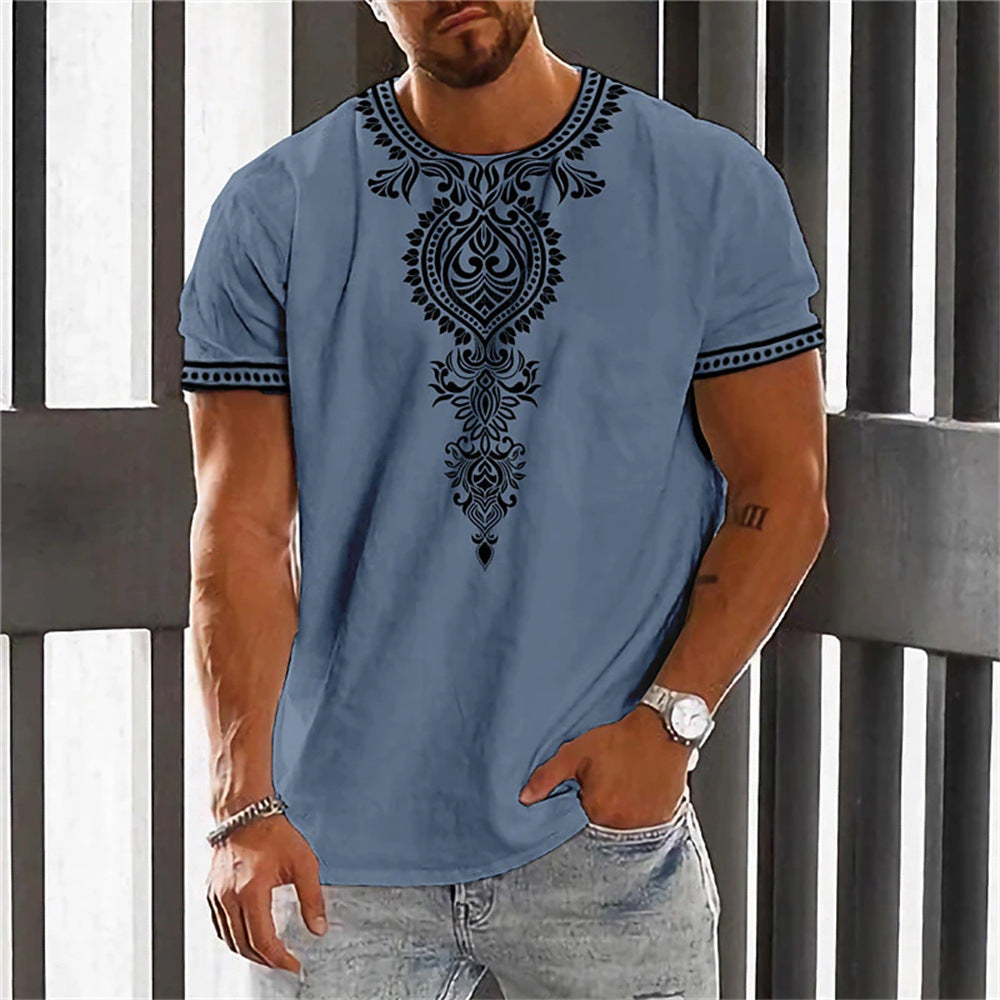 🎯👔【Kup 1 a získej 1 zdarma 💥】【M–6XL】👕 Letní pánské tričko v etnickém stylu, ve větších velikostech, dostupné ve 12 barvách