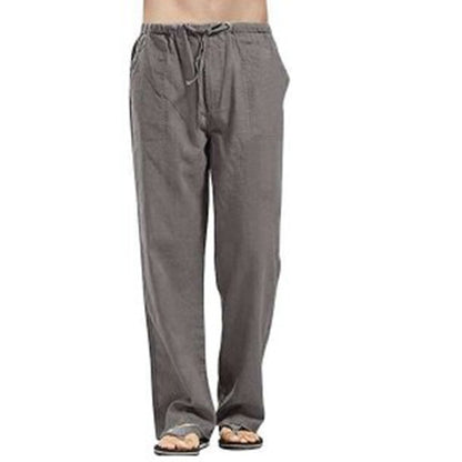💥😎【50% kedvezmény 🔥】【S–5XL】🌈 Nagyméretű férfi szabadidőnadrág pamutból és lenből, 12 színben
