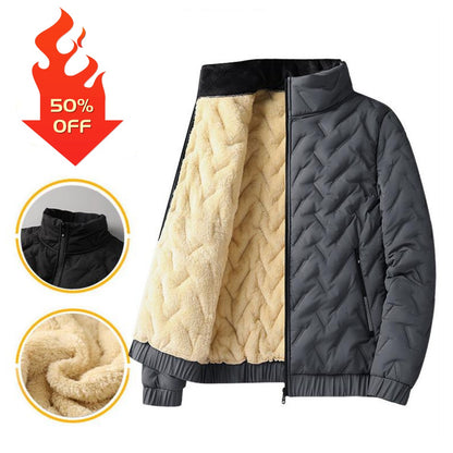 🔥 Отстъпка -47% 🔥【M-4XL】Мъжко зимно яке от кадифе и памук с допълнителен обем