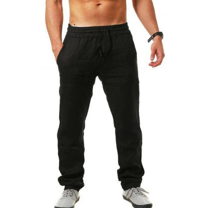 😍👖【Kup 1 a 1 zdarma🔥】【S-4XL】💥2025 nové letní pánské sportovní kalhoty velké velikosti, široká verze prodyšného materiálu z bavlny a lnu