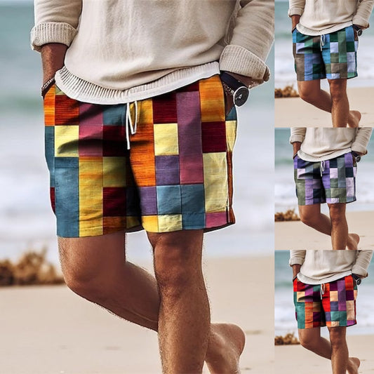 🏖️👖【Kup 1 a 1 zdarma🔥】【S-6XL】😍Velké pánské havajské plážové kalhoty, ležérní šortky s 3D potiskem