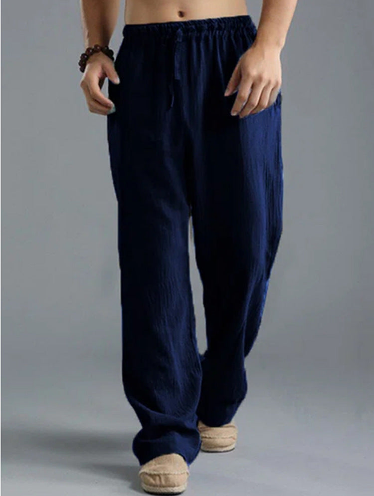 👖🌿【Sleva 50 % 🔥】【S–5XL】😍 Pánské volné lněné kalhoty, dlouhé, široké a pohodlné, dostupné ve větších velikostech a 8 barvách